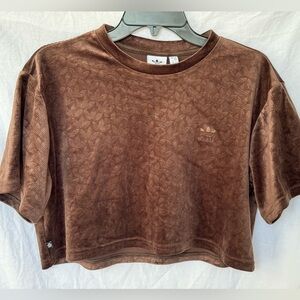 Adidas velvet crop top